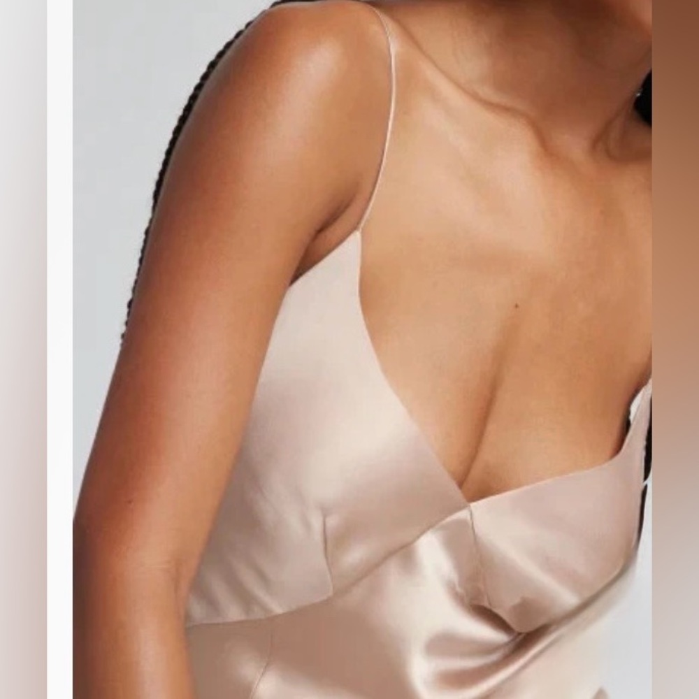 Negative eclipse washable 100% mulberry 17mm silk cami champagne Fizz Small $120 - Picture 4 of 13